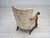 Vintage Danish Lounge Chair in Furniture Fabric and Carved Oak, 1950s For Sale - Image 12 of 18