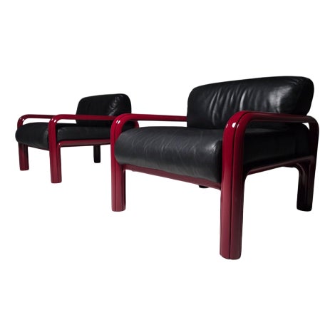 Model 54 Lounge Chairs by Gae Aulenti for Knoll, Italy, 1975, Set of 2 For Sale