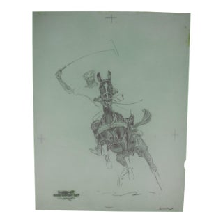 Paul Brown Polo Pencil on Acetate Drawing 16 For Sale