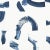 Mid-Century Modern Sample - Schumacher X Caroline Z Hurley Sepiessa Fabric in Navy For Sale - Image 3 of 4