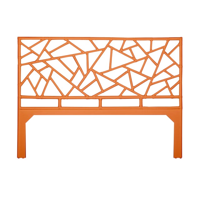Coastal Tiffany Platform Bed King, Citrus Orange For Sale - Image 3 of 7