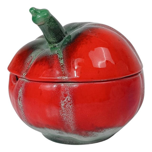 Vintage Italian Majolica Sugar Bowl attributed to Pacetti Albisola, 1950s For Sale