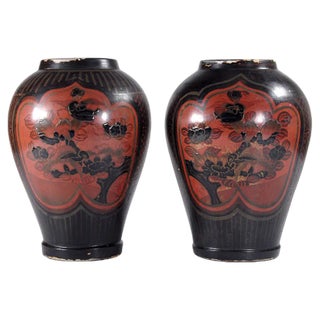 Antique Japanese Meiji Period Arita Vases, 1890s, Set of 2 For Sale