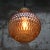Mid-Century Brass Top Pendant Lights in Amber Glass For Sale - Image 4 of 7