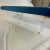 Cerulean 1980s Modern Lucite X-Base Bench, Newly Upholstered in Velvet For Sale - Image 8 of 10