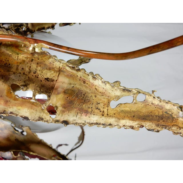 Mid-Century Modern Artist Silas Seandel Brass & Copper Sculpture Chandelier For Sale - Image 3 of 8