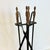 1970s Vintage Rustic Boho Chic French Style Wrought Iron With Bronze Handles Fireplace Tools - Set of 5 For Sale - Image 9 of 13