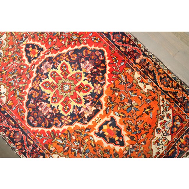 Textile Orange Antique Zabihi Collection Persian Sarouk Ferehan Rug - A Pair For Sale - Image 7 of 7