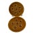 Vintage French Amber Escargot Plates - A Pair For Sale