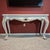 French Late 20th Century Louis XV Style Painted Carved Wood Marble Inset Console Table For Sale - Image 3 of 10