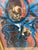 1970s 1970s Peter Keil Abstract Blue Jazz Portrait Painting For Sale - Image 5 of 6