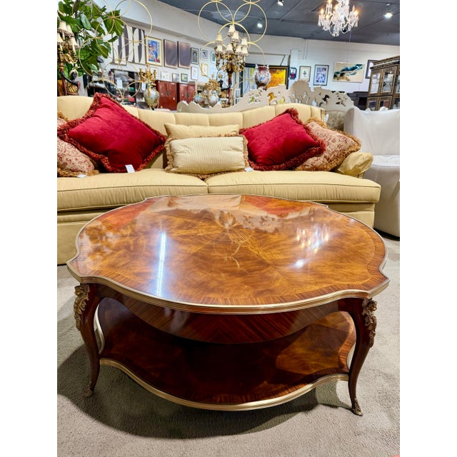Wood Late 20th Century Althorp by Theodore Alexander Mahogany Cocktail Table With Caryatid Bronze Accents For Sale - Image 7 of 10