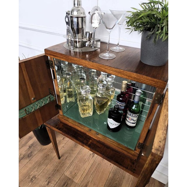 1950s Vintage Italian Walnut Bar Cabinet, 1950s For Sale - Image 5 of 11