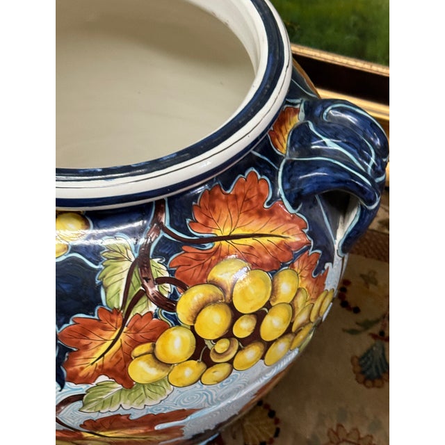 Contemporary Italian Majolica Urn For Sale - Image 10 of 12