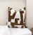 Cocoa Hierographic 20x20 Chenille Pillow With Feather Down Insert For Sale - Image 4 of 5