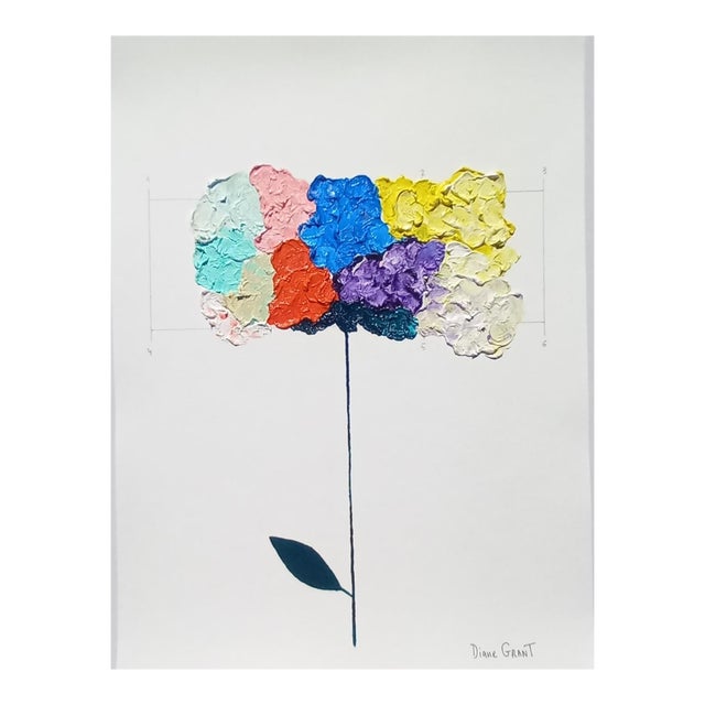 15' X 20' Framed Organic Modern Original Flower Painting by Diane Grant For Sale