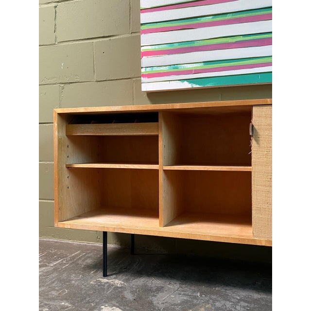 Sideboard Model 116 in Birch and Raffia by Florence Knoll for Knoll International, 1957 For Sale - Image 14 of 17