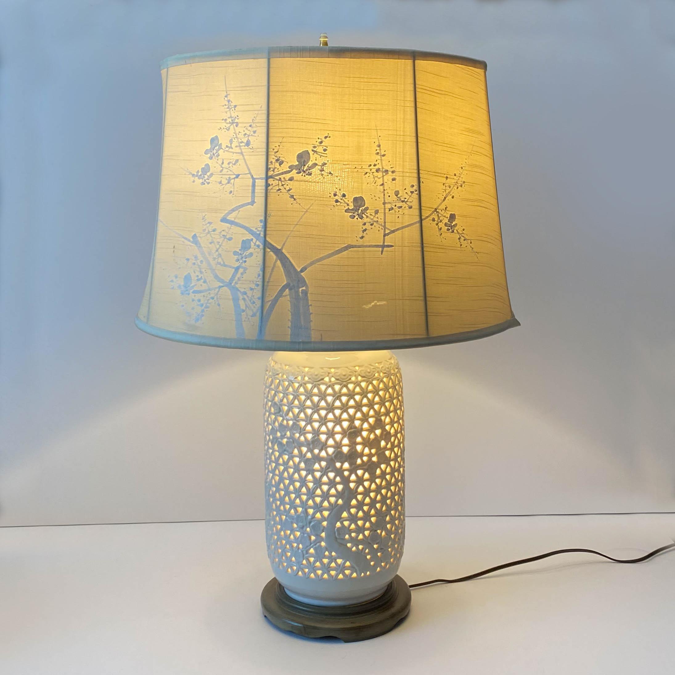 pierced porcelain table lamps