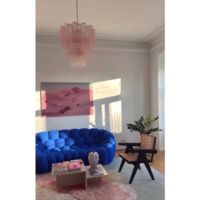 Pink Murano Glass Tronchi Chandelier For Sale - Image 11 of 12