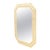 Tessellated Frame Octagonal Rectangle Shape Brass Inlay Wall Mirror For Sale