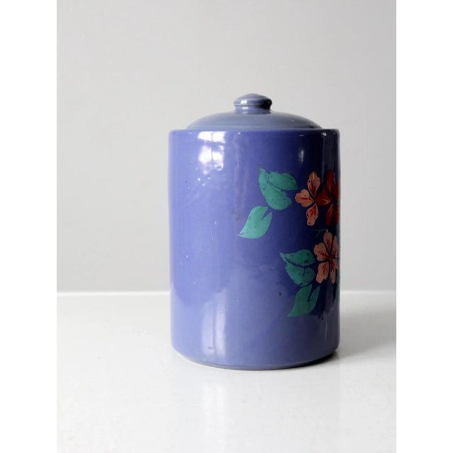 Farmhouse Vintage 1930s Hand Painted Cookie Jar For Sale - Image 3 of 9