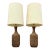 Mid 20th Century Mid Century Cork Table Lamps, a Pair For Sale
