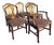 English Regency Revival Mahogany and Gilt Shield-Back Dining Chairs, Set of Five, Circa 1930 For Sale