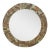 Handcrafted 32.75 in Round Copper Collage Art Wall Mirror For Sale