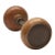 Pair of Vintage Flat Top Bronze Concentric Passage Door Knobs For Sale
