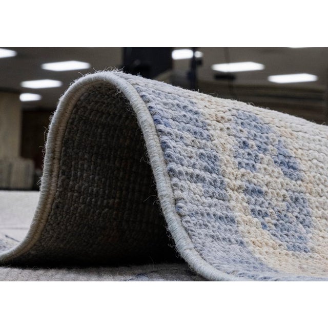 Blue Turkish Oushak Rug 9' x 12'7" For Sale - Image 8 of 8