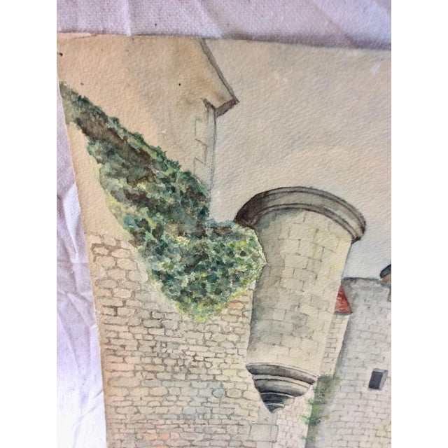 Mid 20th Century French Watercolor Painting, Bourbon L' Archambault For Sale - Image 6 of 10