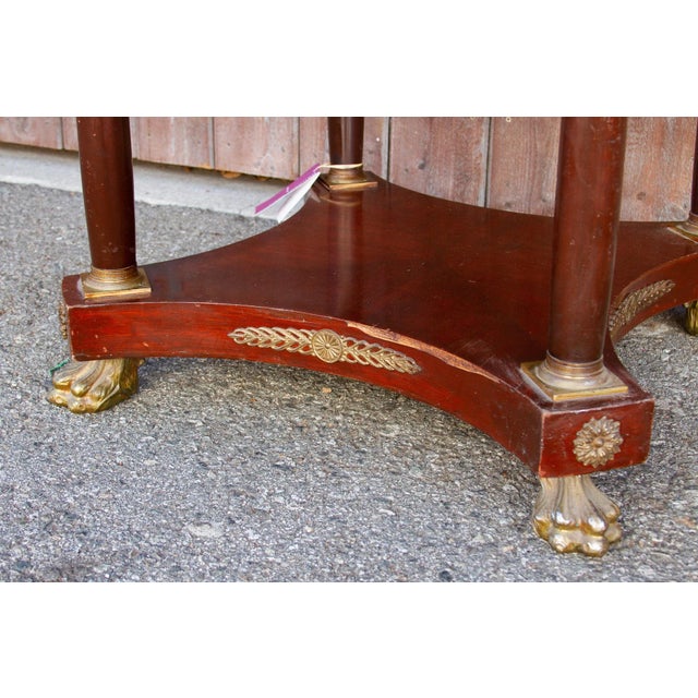 Antique French Empire Round Marquetry Table For Sale - Image 4 of 9