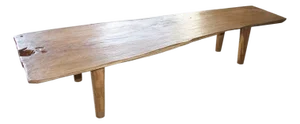 Andrianna Shamaris Live Edge Teak Wood Coffee Table or Bench