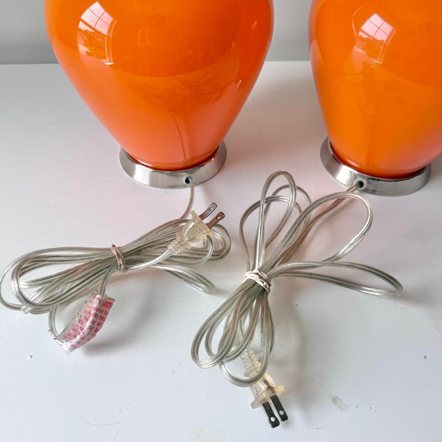 Robert Abbey for Jonathan Adler Capri Glass Lamps - a Pair For Sale - Image 12 of 12