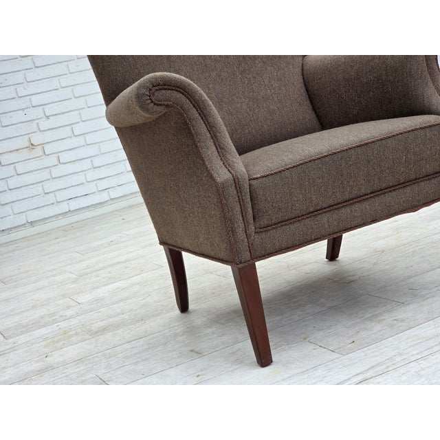 Mid-Century Modern Danish Armchair in Green Velour and Ash, 1960s For Sale - Image 3 of 18