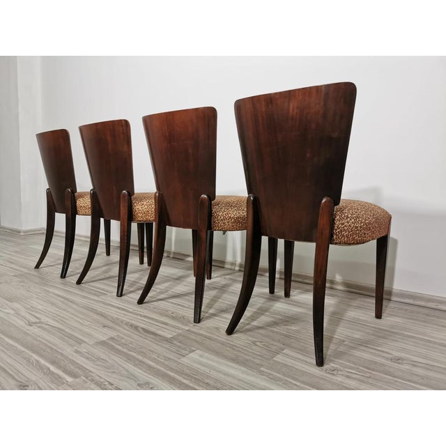 Art Deco Dining Chairs by Jindrich Halabala, 1940s, Set of 4 For Sale - Image 15 of 18