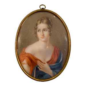 Antique Pauline Bonaparte Portrait by N. Gardelli Repro the Beautiful Greek
