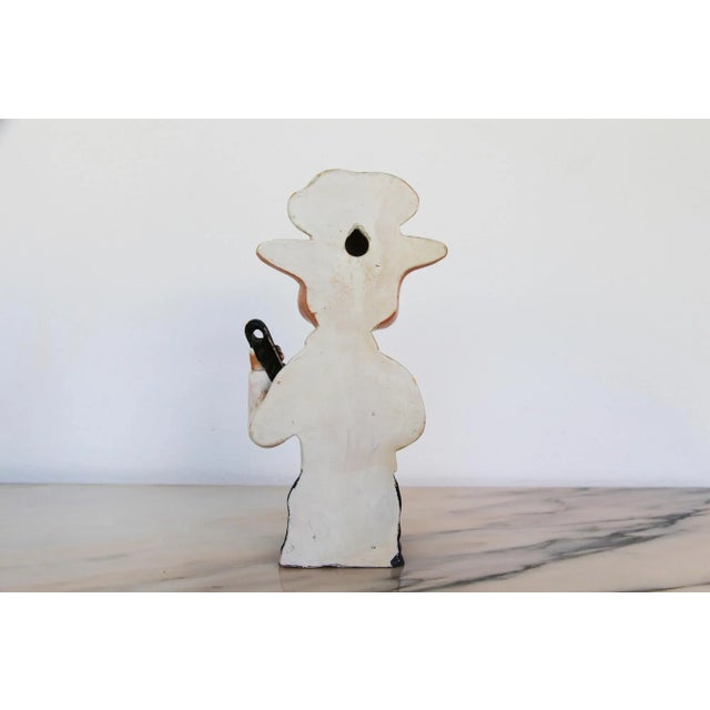 French 1950s French Earthenware Kitchen Wall Pig Matchbox Holder For Sale - Image 3 of 13