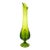 Vintage Viking Glass 6-Petal Avocado Swung Vase For Sale