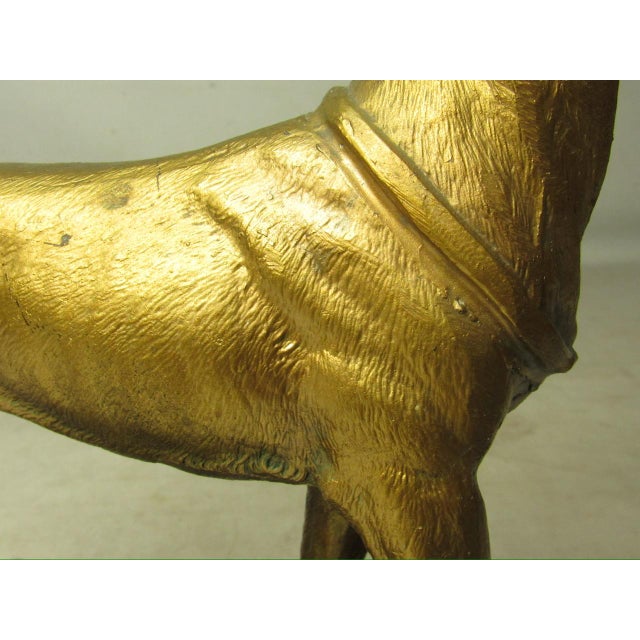 Vintage Gilt Metal Doberman Figurine For Sale - Image 10 of 16
