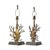 Theodore Alexander Brass Fish and Coral Table Lamps - Pair One lamp measures: 12 wide x 9.75 deep x 29 inches high One...