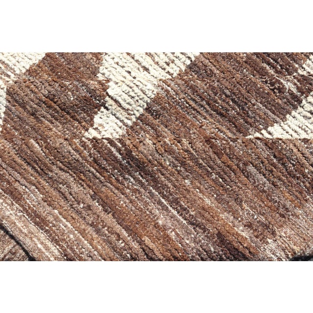 Modern Afghan Tribal Wool Rug by Keivan Woven Arts 10'5 X 13'8 For Sale - Image 12 of 13