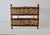 Vintage French Beechwood and Tapestry Folding Luggage Rack Nailhead Detail For Sale - Image 15 of 18