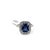 Blue 3.74 Ct Cushion-Cut Natural Ceylon No Heat Sapphire & Diamond Ring Size 6.5 For Sale - Image 8 of 8