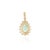 Emerald Certified 1.15ct Columbian Emerald Diamond Halo Pendant in 14k Yellow Gold For Sale - Image 8 of 15