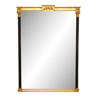 D. Milch & Son Neoclassical Style Gilt and Black Wall Mirror For Sale