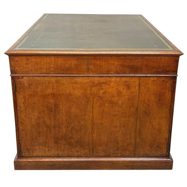 18th Century Georgian Mahogany Pedestal Partners Desk, Chippendale Period, 1760 For Sale - Image 12 of 17