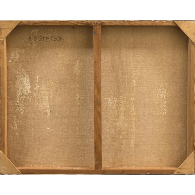 Cream 'Biomorphic Abstraction' by E. B. Stetson, Large American Abstract Oil For Sale - Image 8 of 10