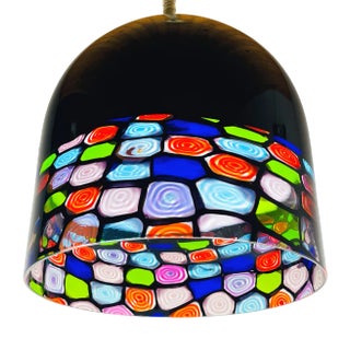 Vintage Murano Pendant Lamp Tint by Renato Toso and Note Massari for Leucos, Italy, 1970s For Sale