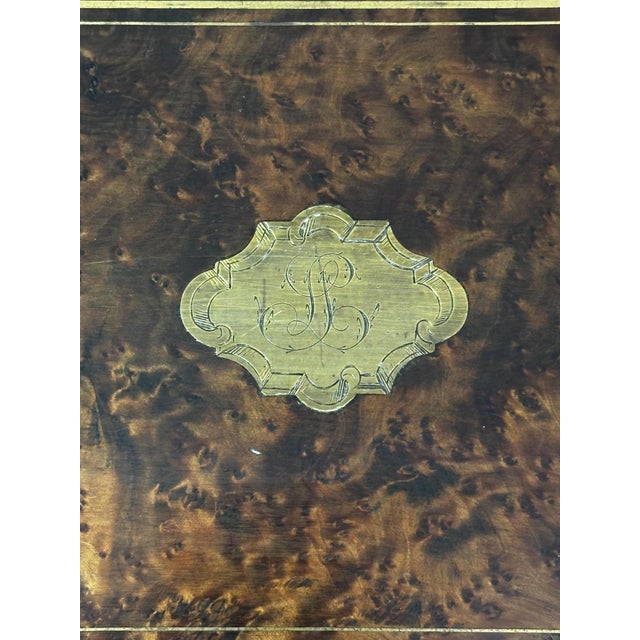 Napoleon III Secretariat in Burr Walnut, 1880 For Sale - Image 4 of 14